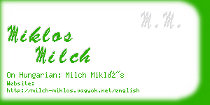 miklos milch business card